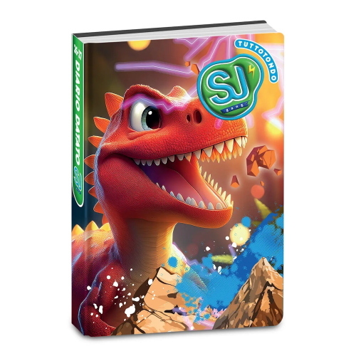 Seven Diario 10 Mesi Datato Sj Gang Animali T-Rex Rosso Per Scuola Primaria 2026-2027