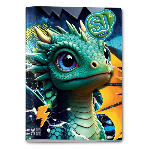 Seven Maxi Quaderno A4 Sj Gang Animali Boy Rigatura 10mm Per 1 E 2 Elementare Quality