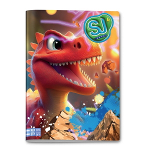 Seven Maxi Quaderno A4 Sj Gang Animali Boy Rigatura 10mm Per 1 E 2 Elementare Quality