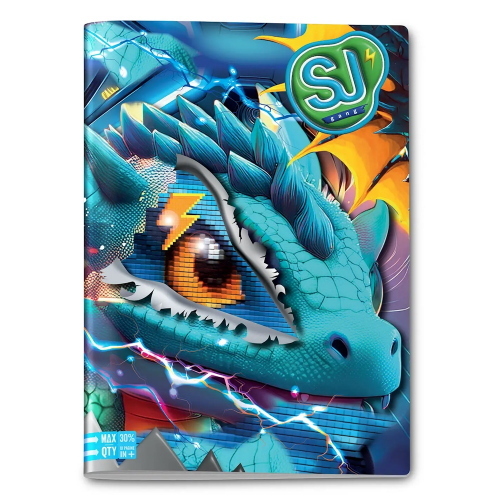 Seven Maxi Quaderno A4 Sj Gang Animali Boy Rigatura 10mm Per 1 E 2 Elementare Quality