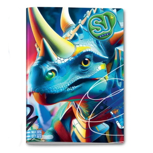 Seven Maxi Quaderno A4 Sj Gang Animali Boy Rigatura 10mm Per 1 E 2 Elementare Quality