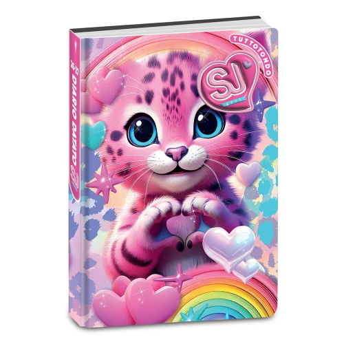 Seven Diario 10 Mesi Datato Sj Gang Animali Girl Leopardo Rosa Per Scuola Primaria 2026-2027