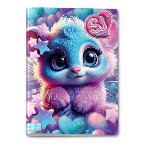 Seven Maxi Quaderno A4 Sj Gang Animali Girl Rigatura 10mm Per 1 E 2 Elementare Quality