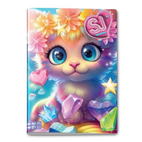 Seven Maxi Quaderno A4 Sj Gang Animali Girl Rigatura 10mm Per 1 E 2 Elementare Quality