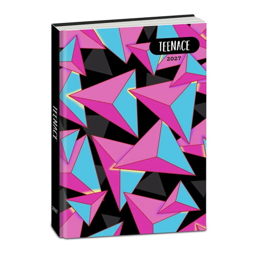 Seven Diario Teenace Fluo 12 Mesi Neon Triangles 2026-2027 Per Studenti