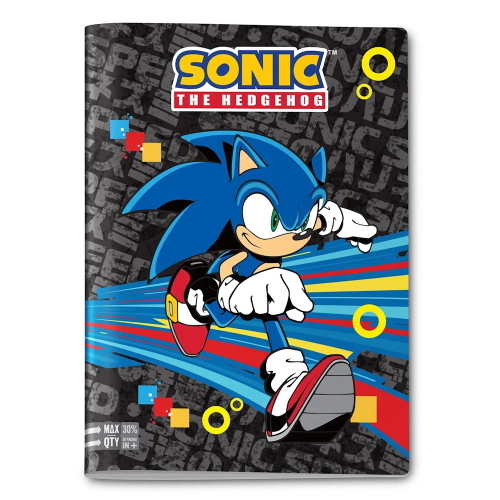 Seven Maxi Quaderno A4 Sonic The Hedgehog Rigatura A Per 1 E 2 Elementare Quality