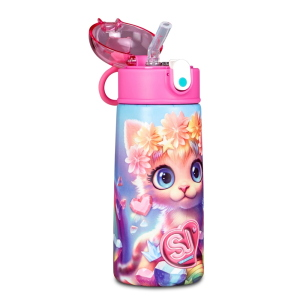 Seven Borraccia Termica Sj Gang Gattina Fiori Girl Per Bambine 460ml