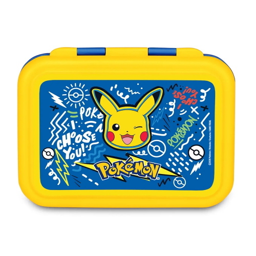 Seven Portamerenda Pokemon Pikachu Blu Per Scuola Elementare