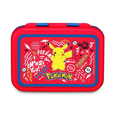 Seven Portamerenda Pokemon Pikachu Rosso Per Scuola Elementare