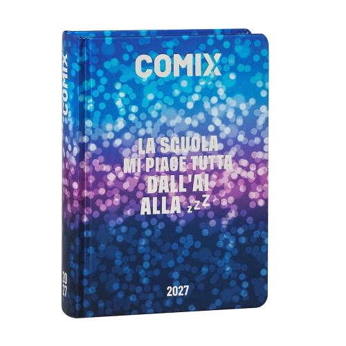 Comix Diario Datato 2026-2027 16 Mesi Mini Bolle Glitter zZz