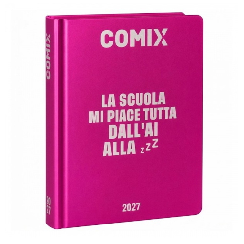 Comix Diario Datato 2026-2027 13 Mesi Standard Fucsia Metal zZz