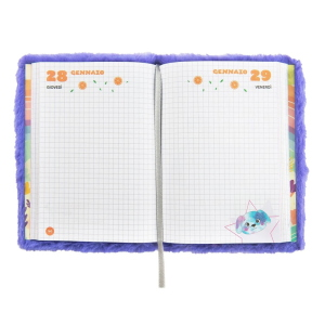 Mofu Mofu Diario Datato 2026-2027 12 Mesi Peluche Panda Viola