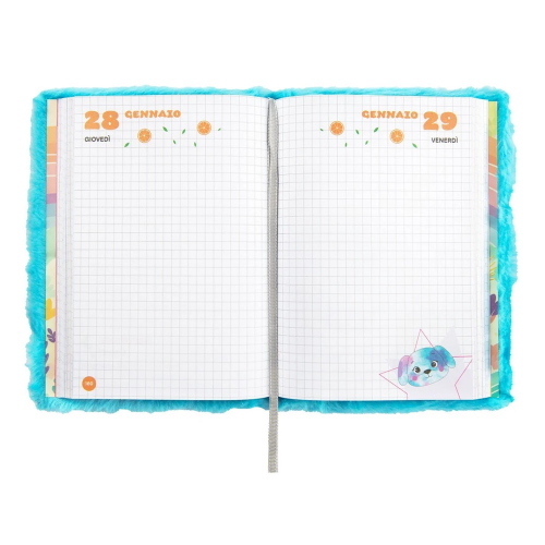 Mofu Mofu Diario Datato 2026-2027 12 Mesi Peluche Orsetto Azzurro