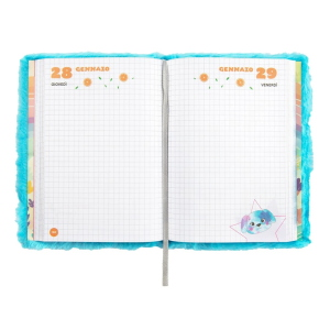 Mofu Mofu Diario Datato 2026-2027 12 Mesi Peluche Orsetto Azzurro