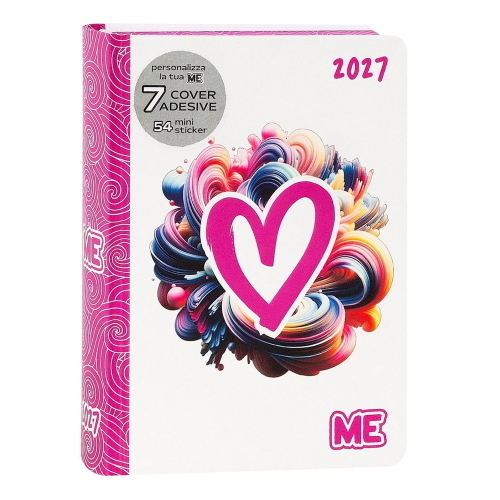 Me My Evolution Diario Datato 2026-2027 16 Mesi Medium Cuore Pink