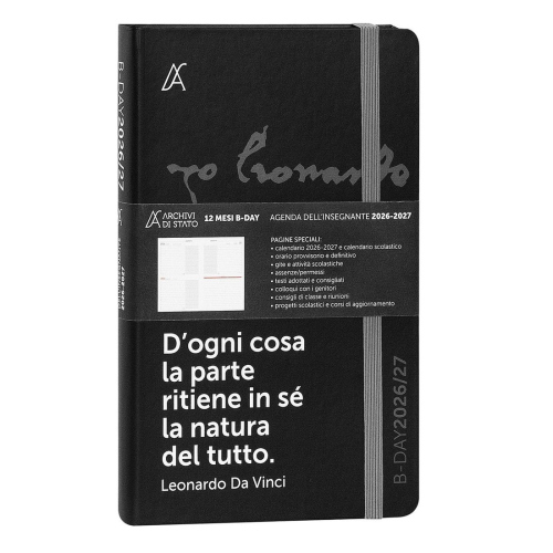 Archivi di Stato Agenda Insegnante 2026-2027 Leonardo Nero