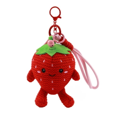 I-Total Portachiavi Crochet Fresh Market Fragola Per Zaino E Chiavi