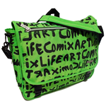 Comix Lettering borsa tracolla messenger verde