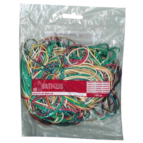 Artiglio Elastici in Gomma 5430 assortiti cf. 100 gr. ufficio