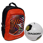 Diadora zaino advanced rosso nero GO3 con pallone