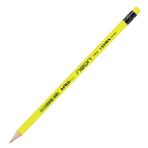 Lyra Neon matita con gomma HB (Giallo) matita fusto colori fluo