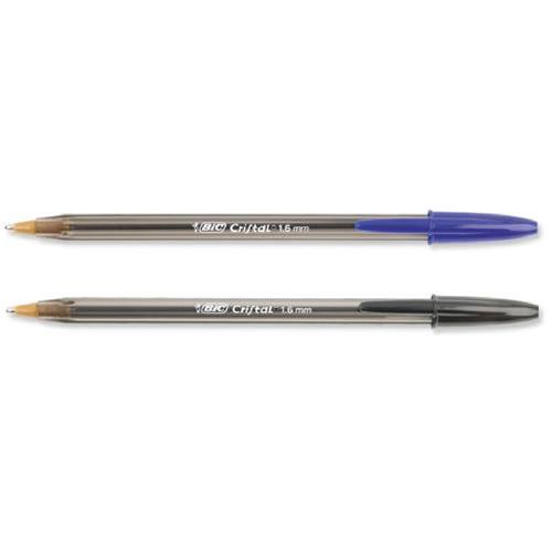 Bic cristal large 1.6 mm penna sfera nera penne rossa blu colorate